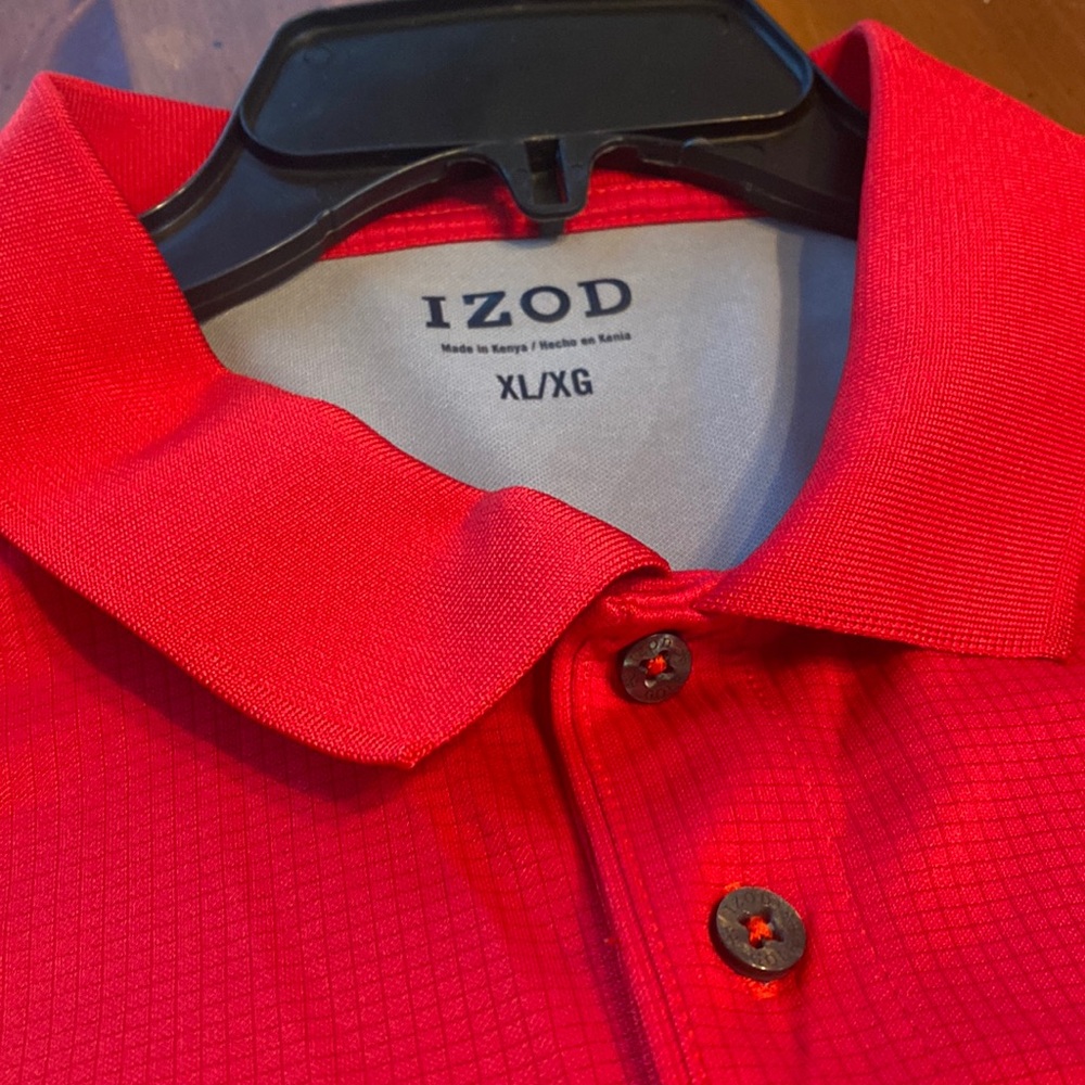 IZOD Polo LIKE NEW Red & Grey Men’s Golf Polo Shirt - Sz XL